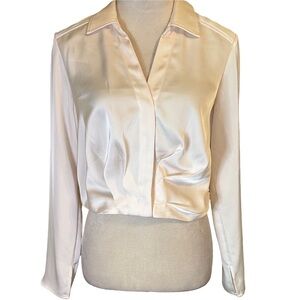 NWOT Rachel Zoe Women's Elegant Cream Button Down Shirt